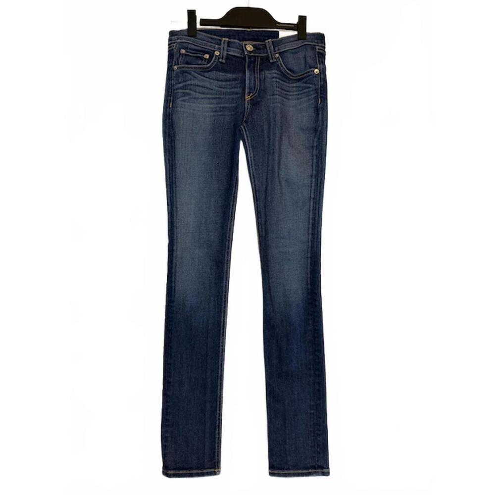 Rag & Bone Skinny Jeans Blue Denim Mid Rise Preston Wash Size 26